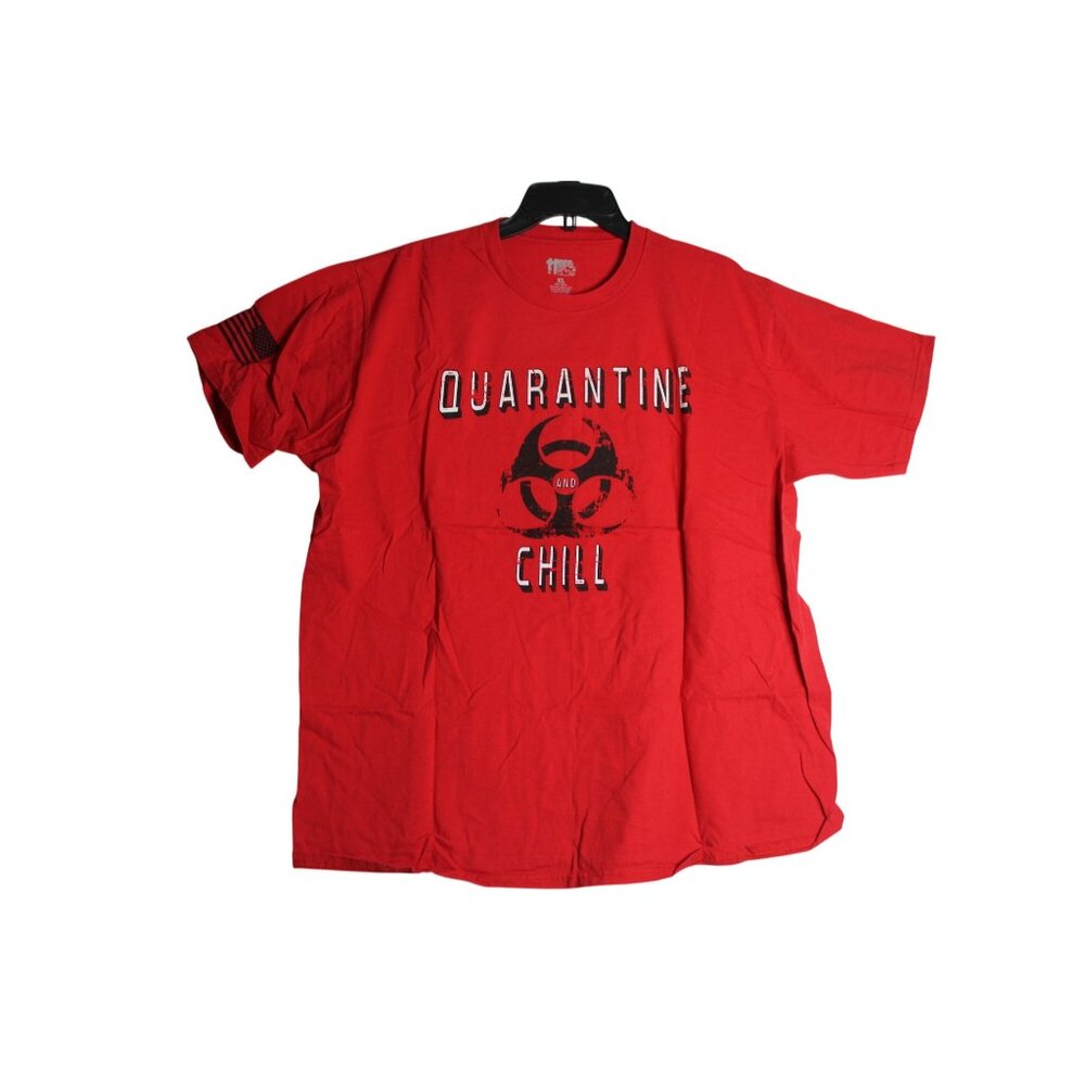 11 Bravos Red Quarantine & Chill Tee Shirt Men's XL